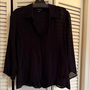 Elegant Black Sheer Blouse for Women